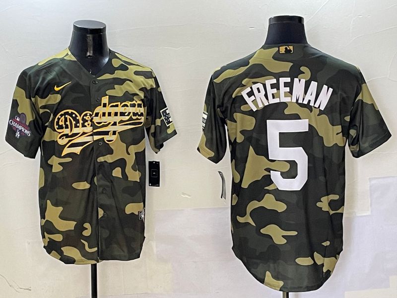 Men Los Angeles Dodgers #5 Freeman Camo Joint Name 2025 Nike MLB Jersey style 2->los angeles dodgers->MLB Jersey